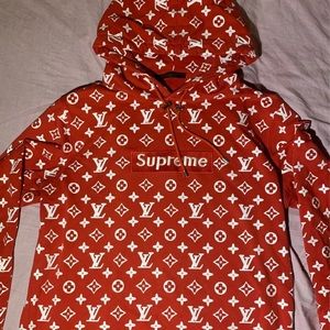 Louis Vuitton X Supreme hooded sweatshirt